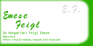 emese feigl business card